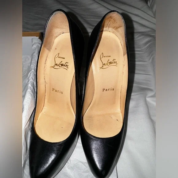 Christian Louboutin Black and Red Heels - Picture 4 of 11